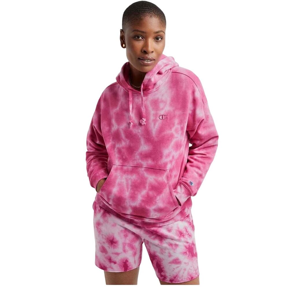 Champion Women's Crush Tie Dye Hoodie XS Inari-Crush